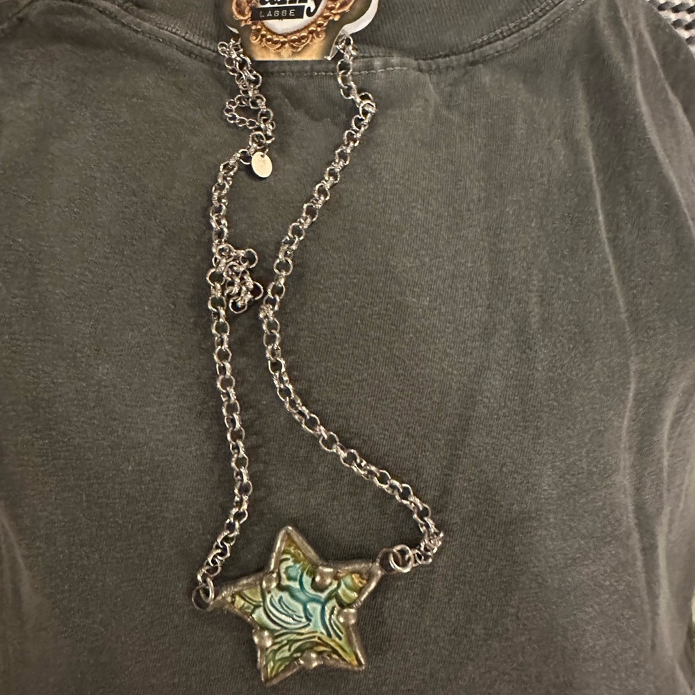 Art by Amy star pottery necklace